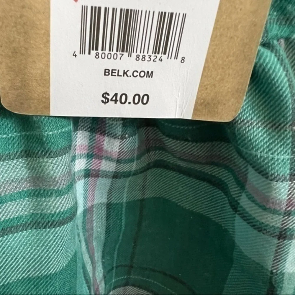 Young Contemporary for Belk Turquoise Plaid Spaghetti Strap Top Girls NWT❤️
